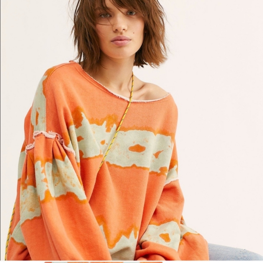 Free People Feels Right Tie Dye Pullover Top XS